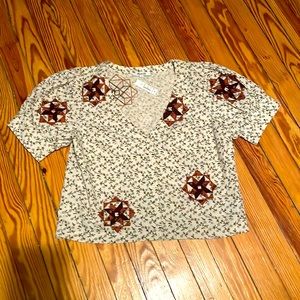 Madewell patchwork buttondown blouse